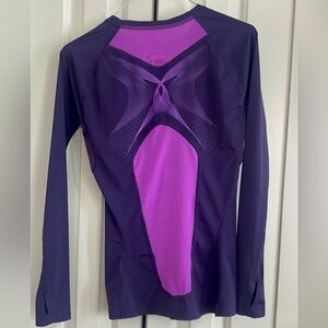 adidas ClimaLite and Women's Purple and Magenta Long Sleeve Tee, Medium.